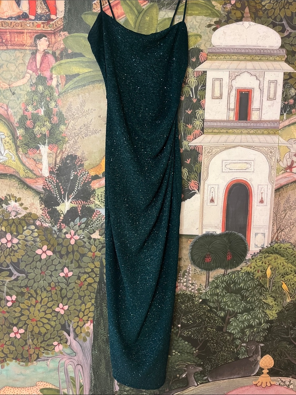 Elegant Sparkle Black Maxi Dress